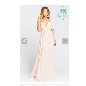 Show Me Your Mumu- FAYE FLUTTER DRESS DUSTY BLUSH